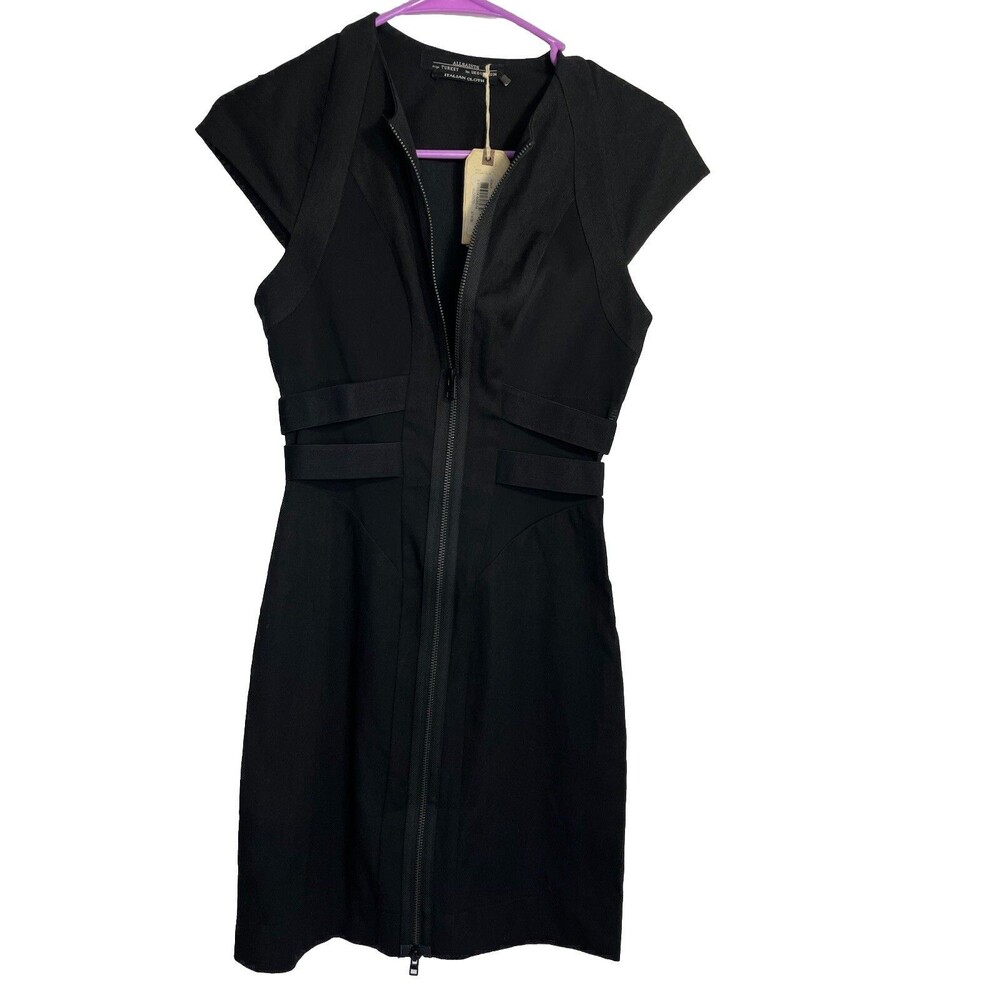 All Saints NWT Cole Dress Cut Outs Corp Core Boardroom Chic Office Siren XS 2